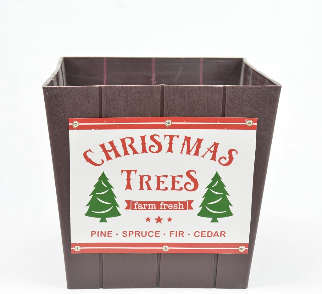International Set of 2 Artificial Cashmere Pre-Lit Battery-Operated Potted Christmas Trees with Berries