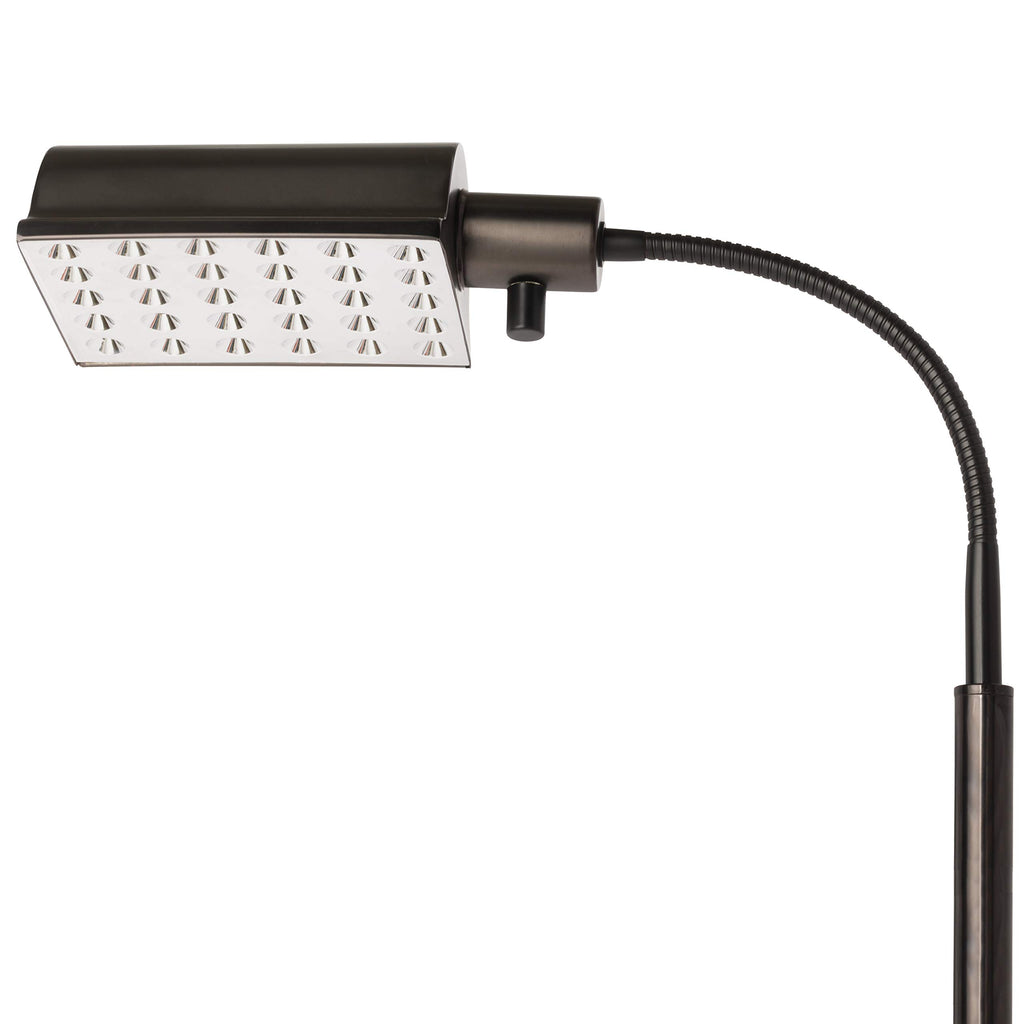 Natural Daylight Battery Operated Cordless Floor Lamp, Black Antique Brass