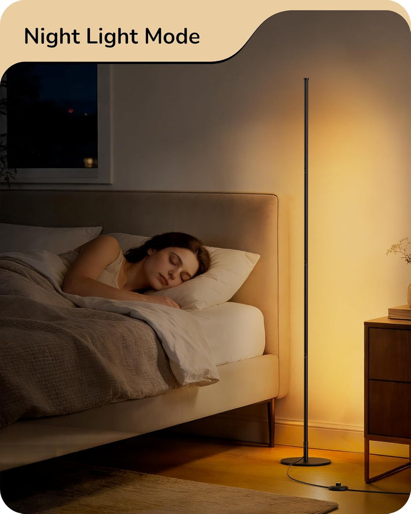 59.8" Modern Floor Lamp, Minimalist Floor lamp with 3 Height Settings, 3 Color Temperature & Stepless Dimming