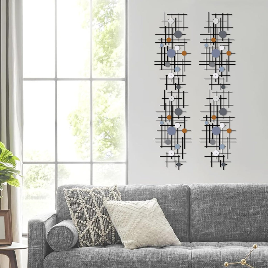 Minimalist Geometric Wall Decor Metal Wall Art - Set of 2
