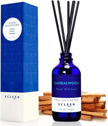 Reed Diffuser Set with Sticks, Sandalwood Scented Oil Diffuser, Room Fresheners, Home Fragrance Bedroom Office Decor - Set of 6