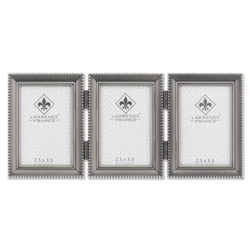 Bead Border Design, 2.5x3.5 Triple, Pewter