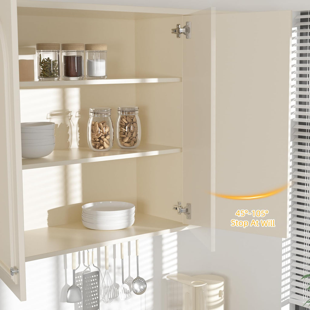 10 Pack Full Overlay Cabinet Hinges, Frameless, 105°, Self Closing