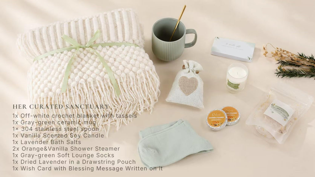 Get Well Soon Gift Basket- Relaxation, Birthday, Mothers Day /Self Care Package, After Surgery recovery, Sympathy Gift