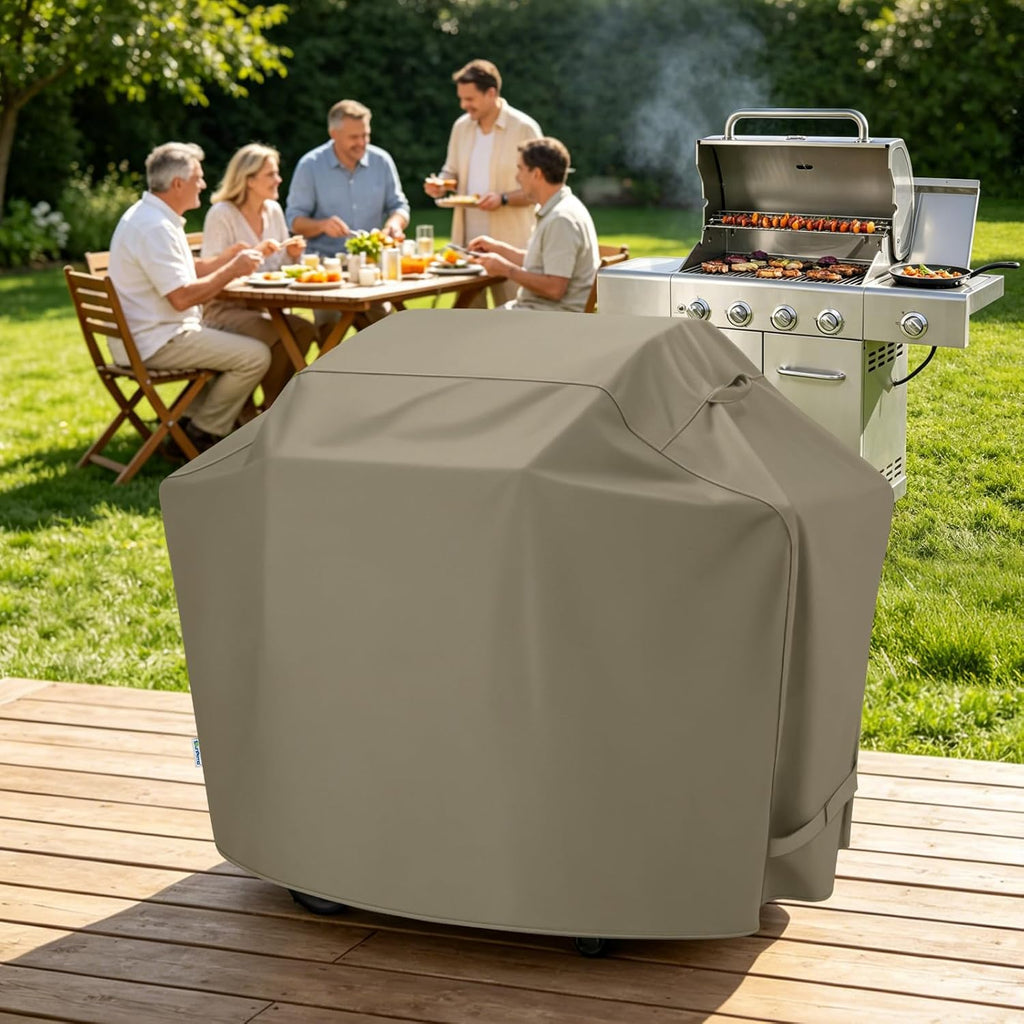 Gas Grill Cover 60 Inch, Heavy Duty Waterproof Outdoor Barbecue Cover with Sealed Seam, FadeStop Material, All