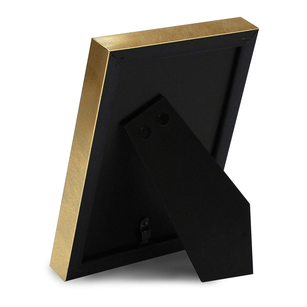 4x6 Brushed Satin Metallic Brass Picture Frame