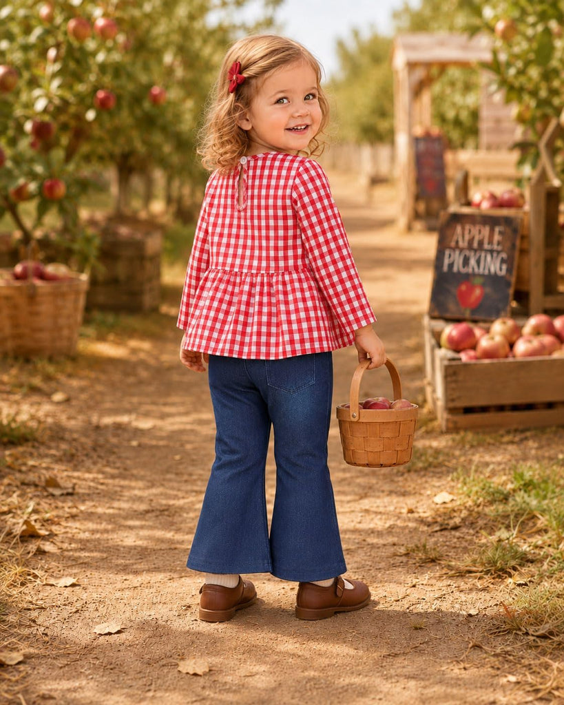 Baby Girl Clothes Toddler Crochet Shirts Flare Pants Outfits