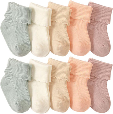 Cuff Socks Baby-girls Socks Infant Toddler Crew Ankle Sock