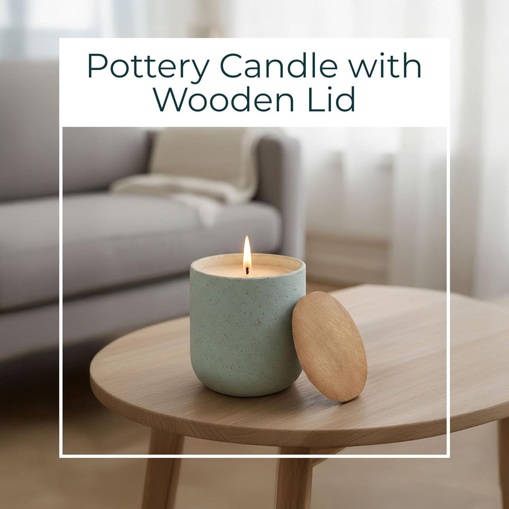 Ceramic Candle Candles - Scented Candles for Relaxation and Daily Wind-Down or Bathroom Home Decor Display