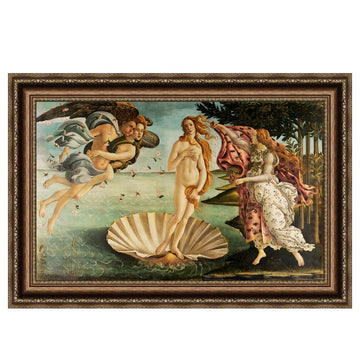 Framed Canvas Wall Art Giclee Print, The Birth of Venus by Sandro Botticelli, Famous Renaissance Painting Home Office