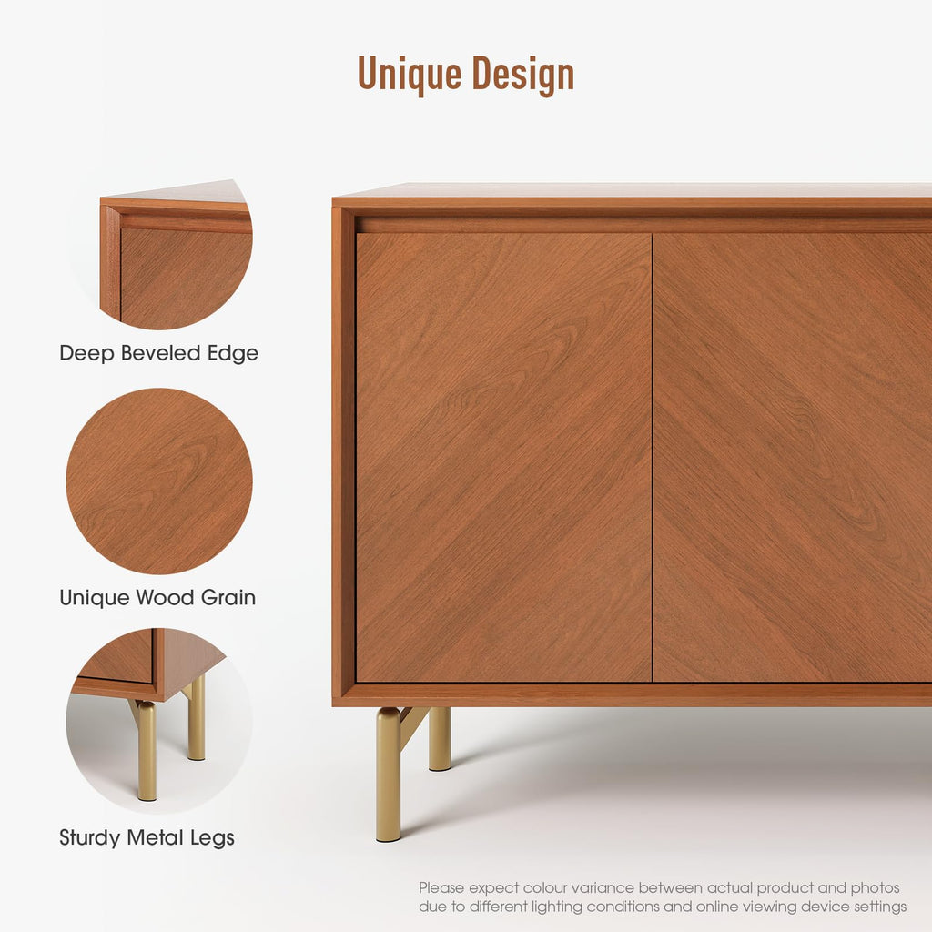 59" Sideboard Buffet Cabinet with Storage, Walnut
