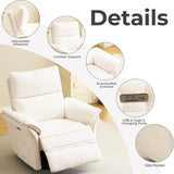 Oversized Power Recliner Chair Swivel Glider with Massage and Heat