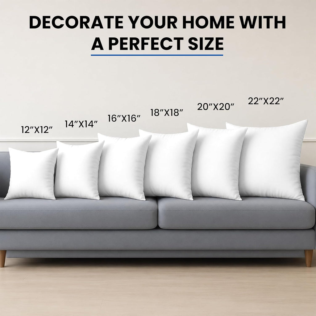 Throw Pillow Inserts 18 x18 4 Pack Square Pillow Forms - Set of 4