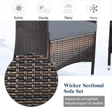 4-Piece Rattan Patio Set, Outdoor/Indoor Wicker Conversation Set for Pool, Backyard, Lawn