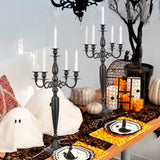 5 Arm Candelabra,28.54 inch Tall Candlestick Holders for Church Party Centerpiece for Dining Table Black Matte 0.78