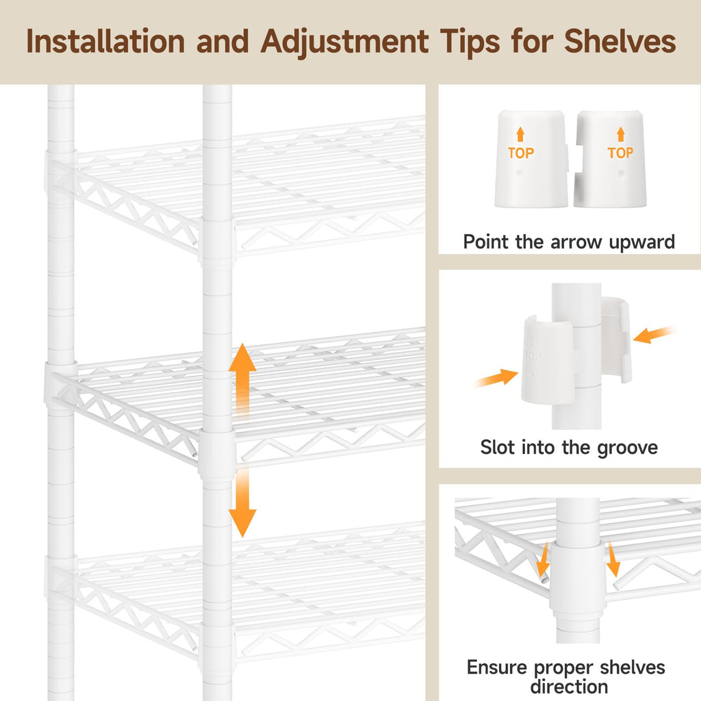 F5 Heavy Duty Clothes Rack Freestanding Modular Closet System White