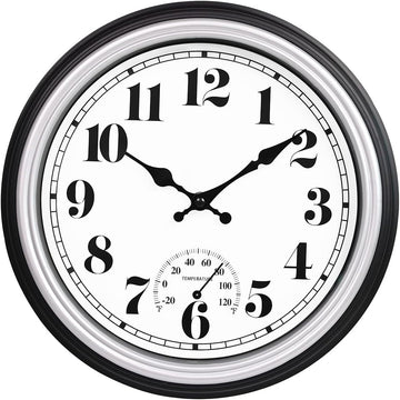 45MinST 12 Inches Retro Wall Clock, Silent Non Ticking Battery Operated Movement, Decor for Home/Wall Decor