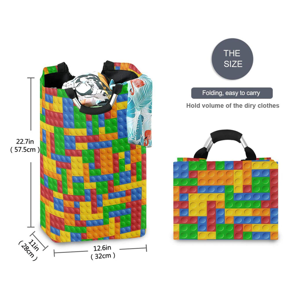 Hamper Basket Building Blocks Collapsible Nursery Storage Bin Waterproof Clothing Baskets Bedroom Bathroom Washing