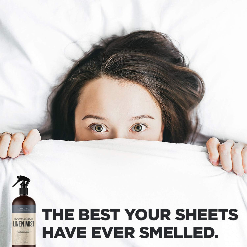 Natural Linen and Room Mist Set - Pillow Spray, Linen Mist, & Fabric Spray 2 Pack - Lavender Chamomile & Green Tea - Set of 2