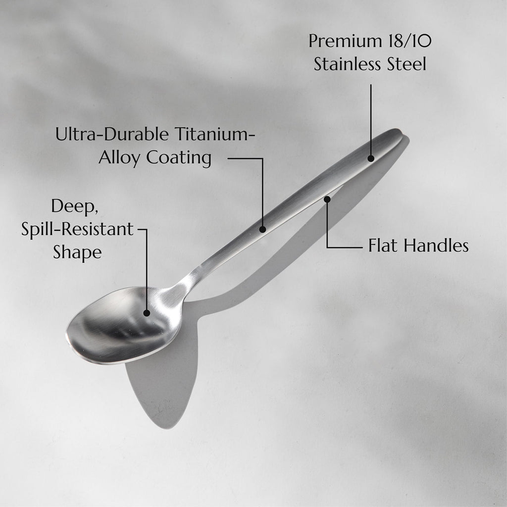 Tia 80-Piece Flatware Set, 18/10 Stainless Steel