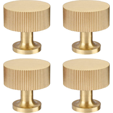 4pcs Solid Brass Cabinet Knobs Pulls Cabinet Drawer Dresser Gold Knobs Modern Handles