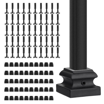 Angle Adjustable Connectors, Baluster Swivel Connectors with Screw for Installation of 1/4" Square Balusters balusters
