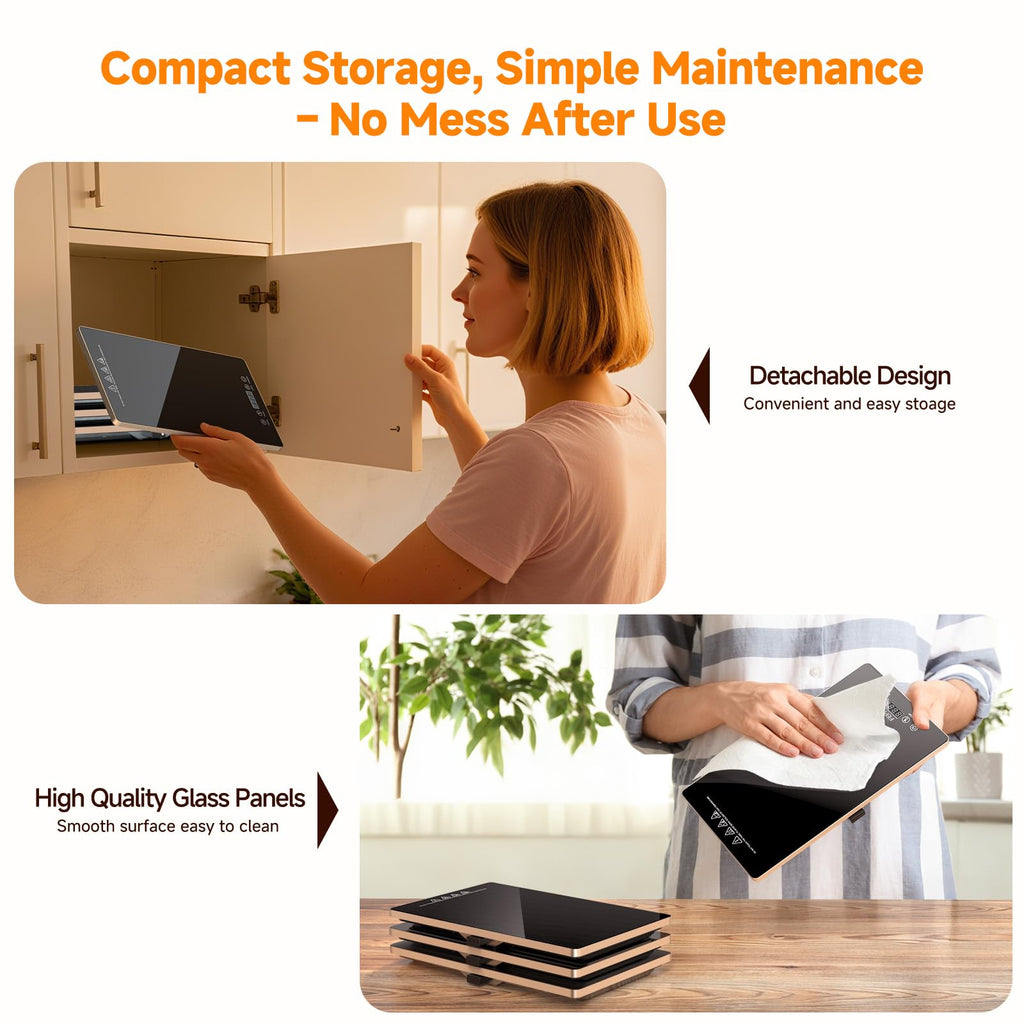 Electric Warming Tray Kitchen Appliance, 4-in-1 Buffet Warmer