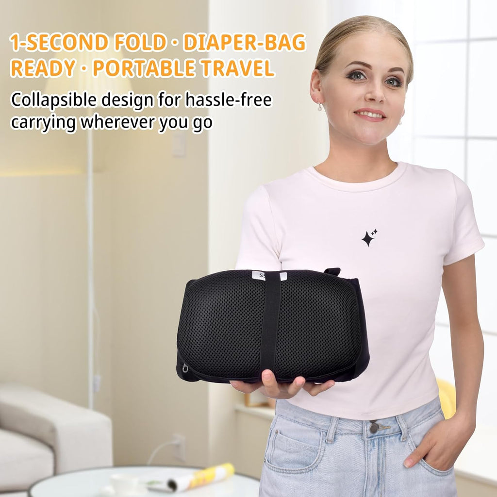 Foldable Baby Hip Seat Carrier for Newborn Infant Toddlers (Black)