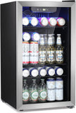 Beverage Refrigerator Cooler -120 Can Mini Fridge Glass Door for Soda Beer or Wi