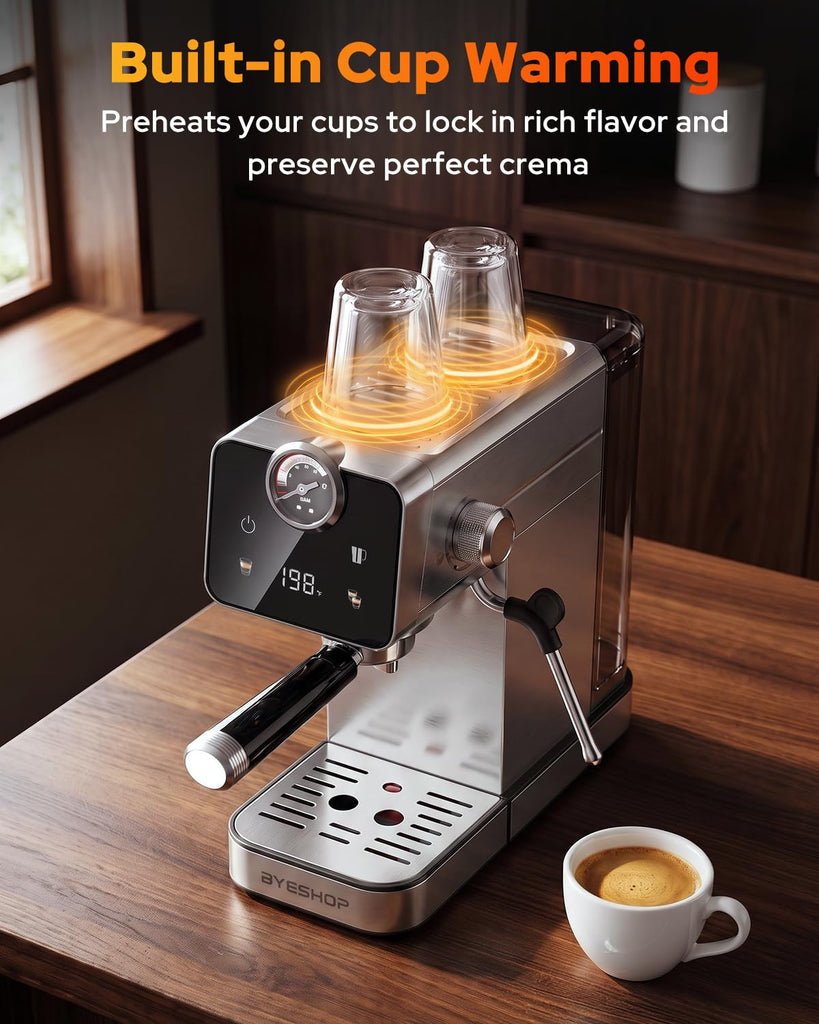 20 Bar Compact Espresso Coffee Machines with Milk Frother