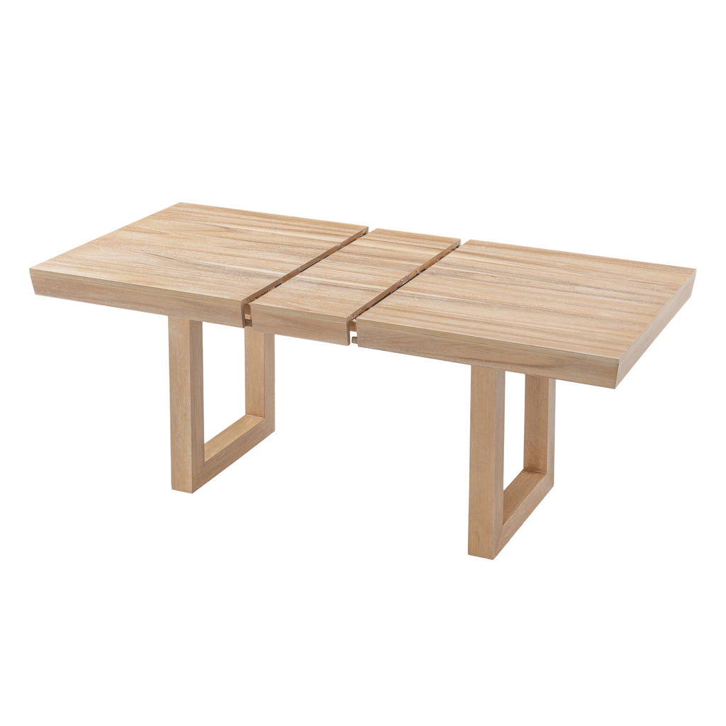 Farmhouse 7-Piece Dining Table Set, Heavy Thickened Solid Wood Extendable Dining Table with 12inch Butterfly Leaf and