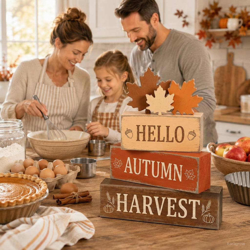 Autumn Leaves Fall Decor, Fall Decorations - Set of 4