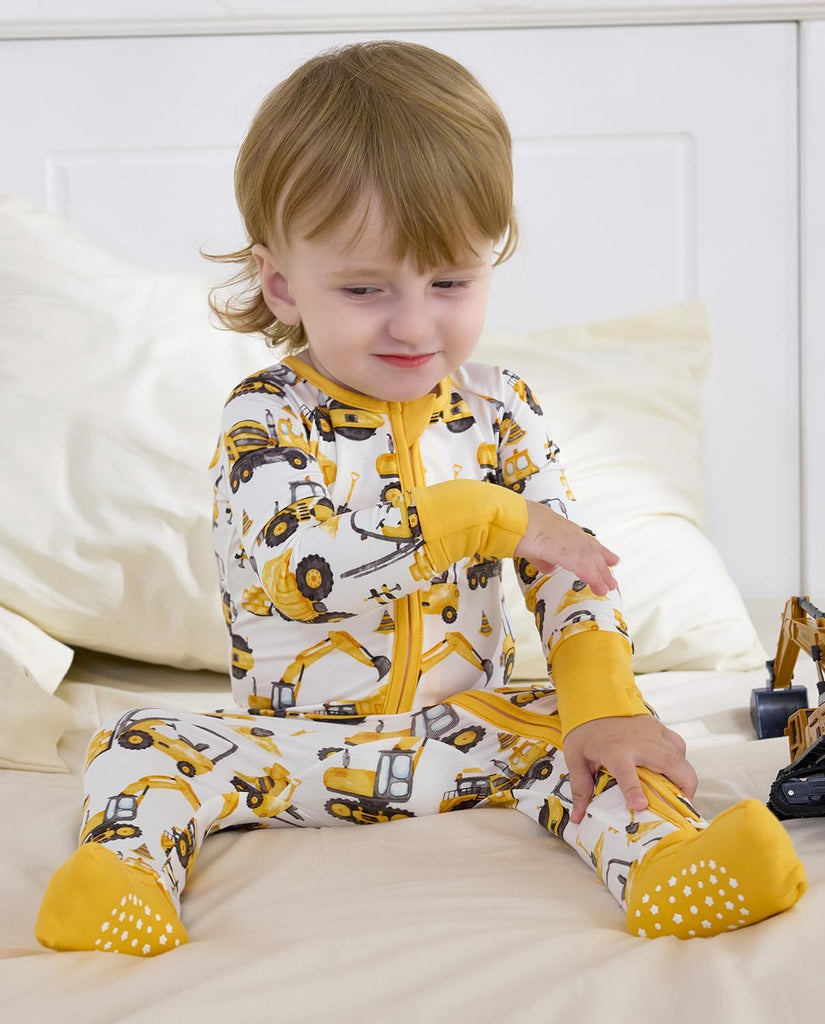 Bamboo Viscose Baby Footie Pajama, Zipper Sleeper Boys Girls