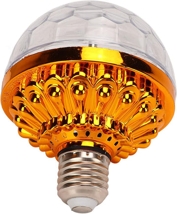 E27 Rotating RGB LED Light Bulb 6W with 8.2ft Plug Wire - Transform Your Party Atmosphere with Automatic Color