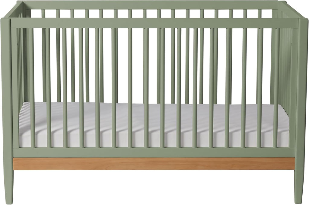 Clover 4-in-1 Convertible Baby Crib to Toddler Bed, Grove Green