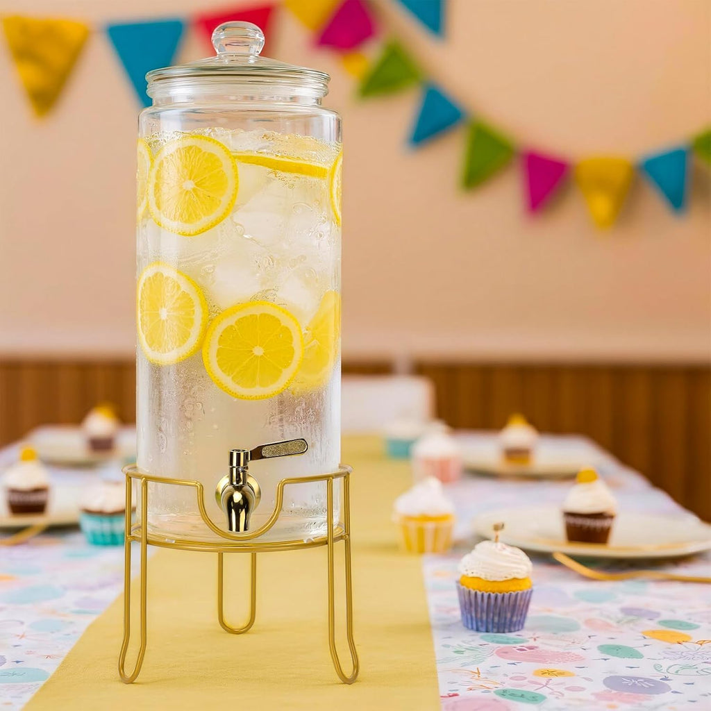 1.5 Gallon Beverage Dispenser With Airtight Lids - Set of 2