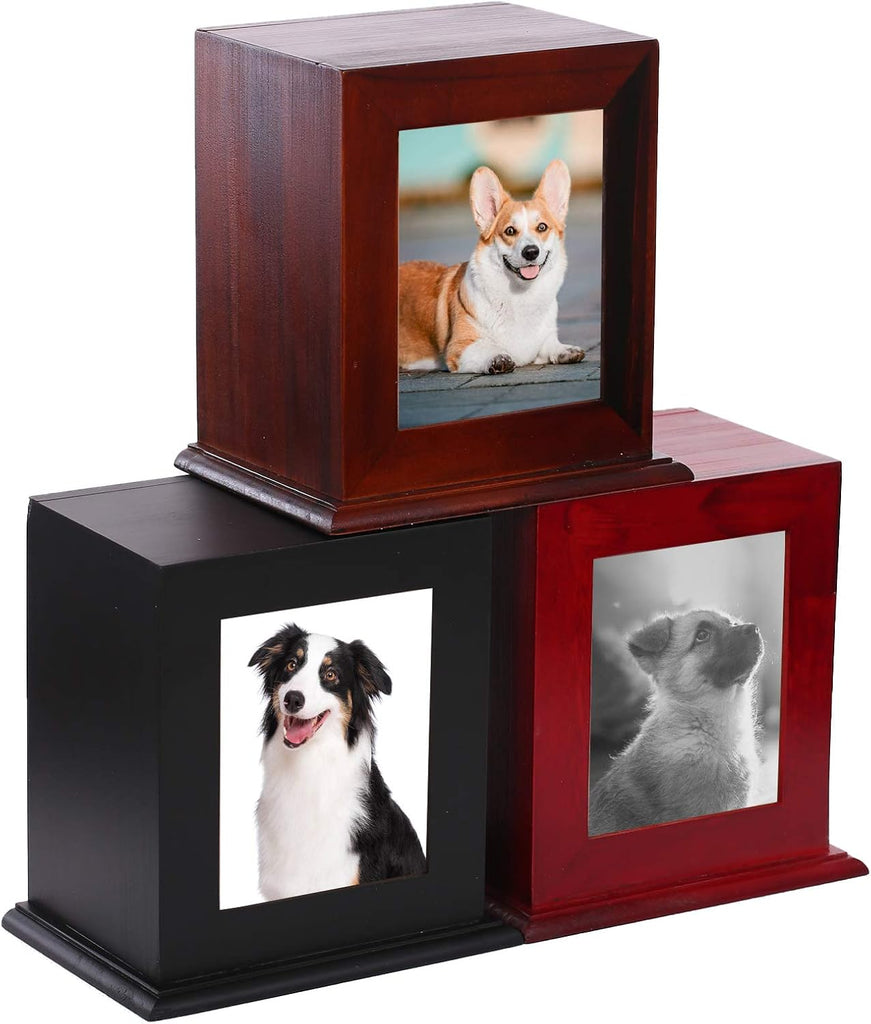 Dog Urns for Ashes, Animal Wood Urn, Brown
