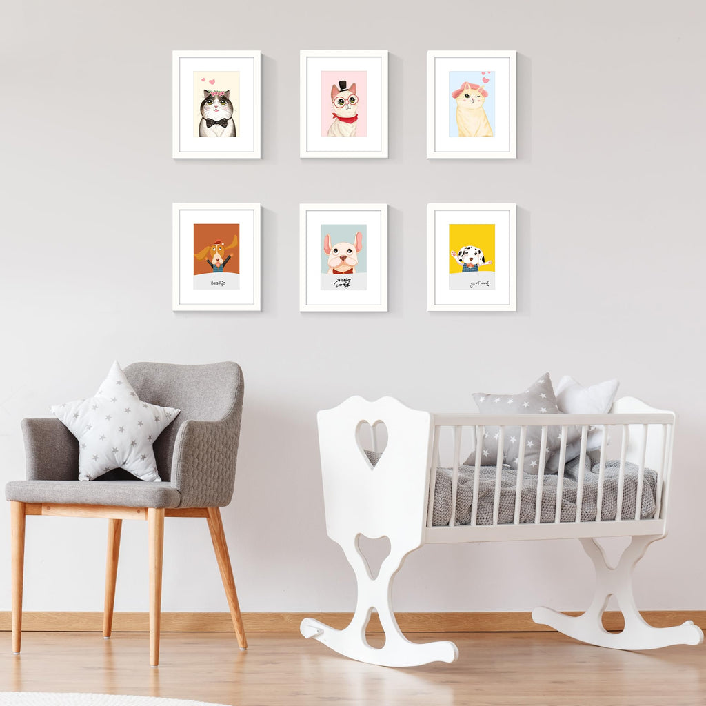 8x10 Picture Frames, Gallery Wall Frames Set of 5, White