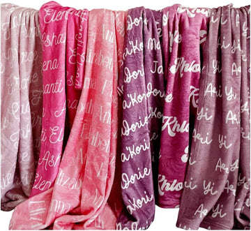Custom Name Blanket, Personalized Lightweight Plush Blanket (Baby 30x40 inches) - Soft Fleece Throw, Customizable