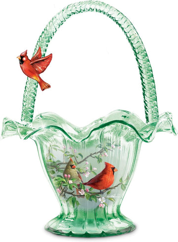 Hand-Blown Art Glass Bowl: Reflections of The Garden (Green)