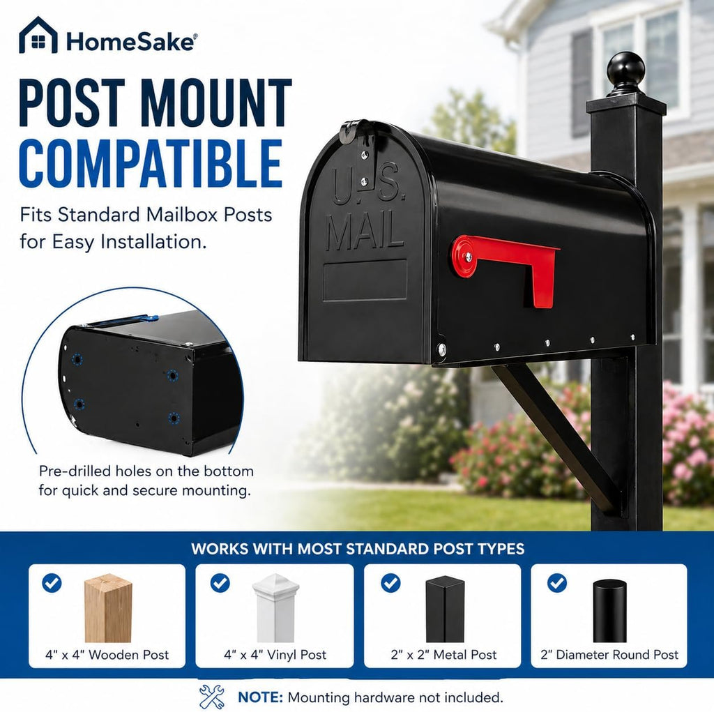 Medium Mailbox Post Mount for Letters & Small Packages