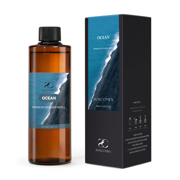Diffuser Oil Refill, 250ml / 8.45 fl oz, Ocean - Reed & Aromatherapy Diffuser Oil, Long-Lasting Home Fragrance