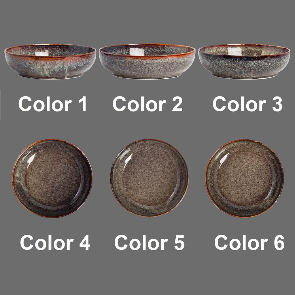 30oz Ceramic bowls set of 4-8" serving bowls ,Pasta,Salad-Dishwasher & Microwave Safe Perfect warming, Thanksgiving