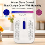Rechargeable Small Dehumidifier, Pack of 2, Portable Mini Dehumidifier for Bathroom, Highly Efficient Dehumidification