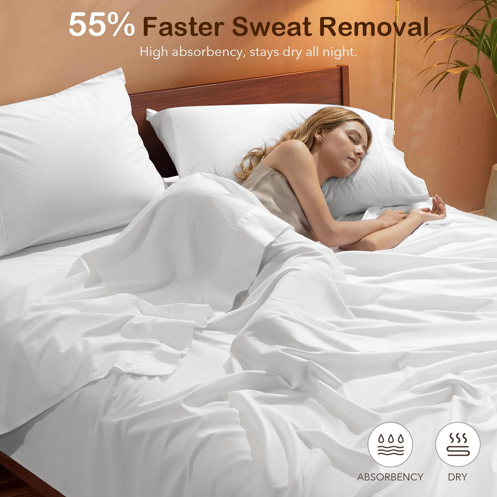 1000 Series 100% Organic Cotton King Sheets, Extra Deep Pocket