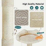 54-inch Indoor Cat Tree Tower - Multi-Level Pet House for Large Cats with 2 Condos, Scratching Posts, Round Platform