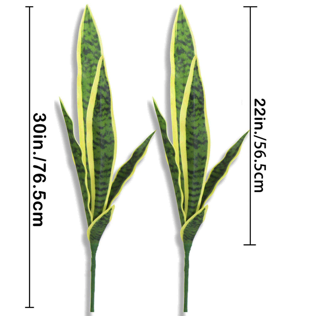 4 PCS Artificial Sansevieria Plants 30 Inch Tall Fake Snake Faux Plant for Indoor and Outdoor Home Garden Office