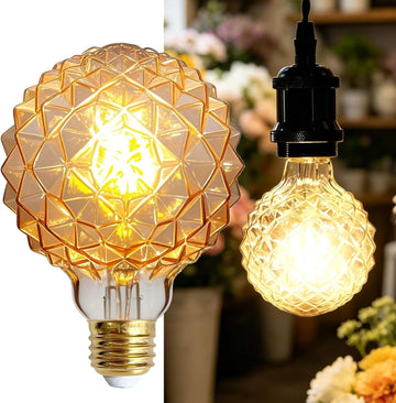 Vintage Led Bulb G95 Golden Tint 4W 110-130V E26 Edison Classic Decorative Light Bulb 2500Kelvin Warm (Pineapple)