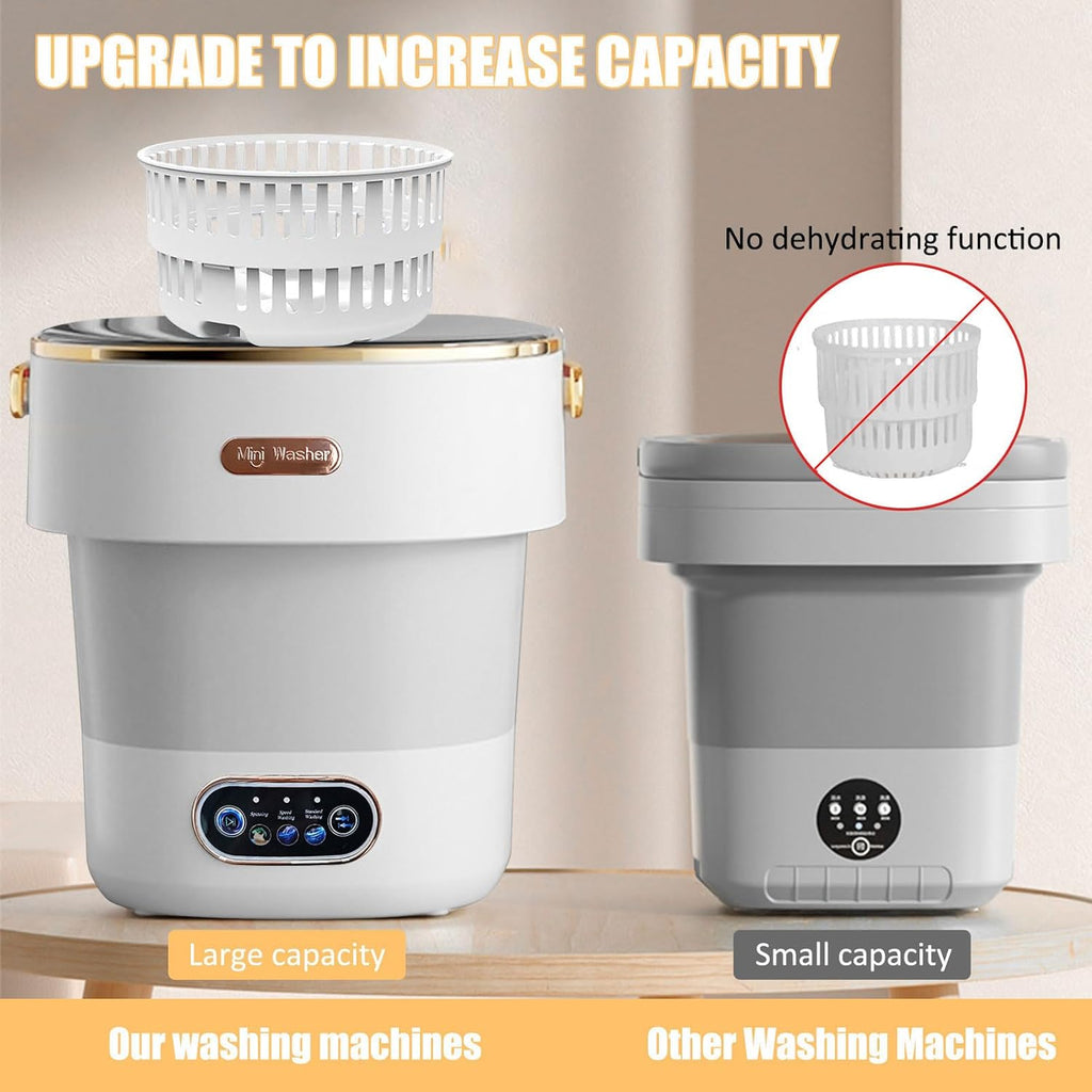 Portable Washing Machine,Mini Washer -20L Upgraded With Spin Basket,Small Clothes Folding Washing Machine Of Underwear