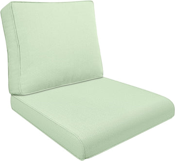 Outdoor Deep Seat Cushion Set 22x24 Inch, Water-Repellent & Fade-Resistant Patio Chair Cushions with Removable Cover